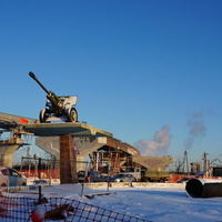 Памятник «Пушка» в честь  60-летия битвы за Москву