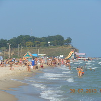 сільський пляж зі сторони коси