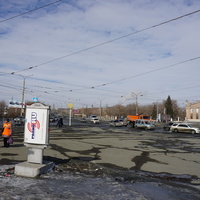 На площади Гагарина.