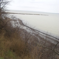 Вид с берега на бывший причал