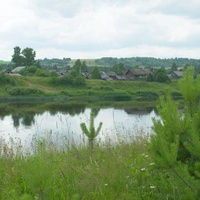 Вид на село с левого берега реки Юг