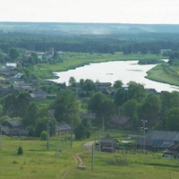Вид на село Нижний Енангск с терехинского холма