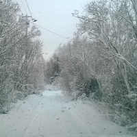 зимняя дорога по деревне