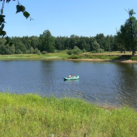 Озеро около лесного массива Актай