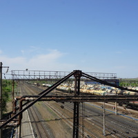 Панорамма с высоты пешеходного моста.