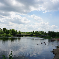 Река Урал.Пляж...