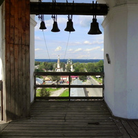 Нерехта. Вид на Никольскую церковь с колокольни Казанского собора.
