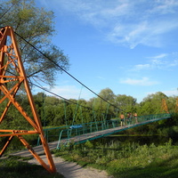 Подвесной мост через реку Оскол