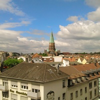 Kaiserslautern Blick auf die Kirche von Apostelkirche