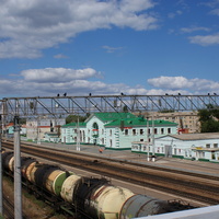 Станция Петров Вал. Вид с пешеходного моста.