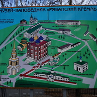 Схема строений Рязанского Кремля