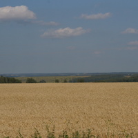 Вид на Одинцово с дороги Иваньково - Ясногорск