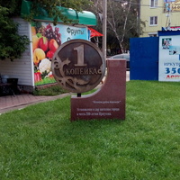 Памятник копейке на улице Трилиссера