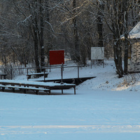 Лодочная станция зимой