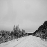 Зимняя дорога на станцию Зименки