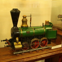 Макет паровоза в музее железнодорожного транспорта