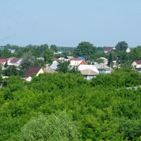 Село с  пригорка