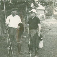 Из архива. Вот так мужчины из Кожино ходили раньше на рыбалку.