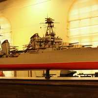 Военно-морской музей. Макет лёгкого крейсера.