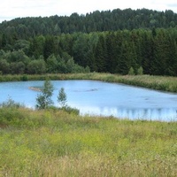 голубое озеро (запруда у верхнего родника)