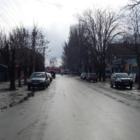 Синельниково.ул. Петровского.Вид на юг.Февраль 2016.