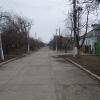 Синельниково .Улица Шевченко.Вид на запад.Февраль 2016.