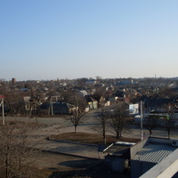 Синельниково.Вид на город в направлении юга-юго-востока с моста станции Синельниково-2.20.02.2016.