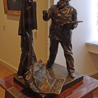 Русский музей. Скульптура "Верещагин за мольбертом".