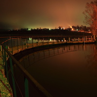 На вечерней плотине.