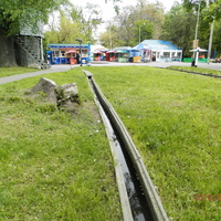 Детская железная дорога в парке им.Лазаря Глобы.Дренажная канава.