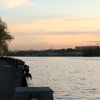Река Москва, вид на Южный речной вокзал