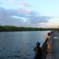 Река Москва, вид на остров