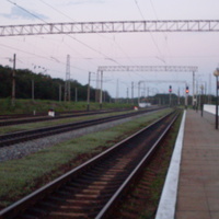 4 июня 2016 года. Станция Вишневецкое.Посадочная платфориа чётного направления (на восток).