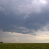 Дождливое небо над полем
