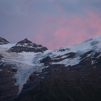 Вид на горы после заката
