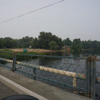 Резервный мост через реку Урал.