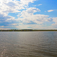 Кольчугинское водохранилище. Вид от д. Литвиново