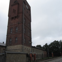 Нарва, район Кренгольма, водонапорная башня с часами