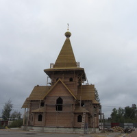 в микрорайне Въезд идёт строительство  храма в честь преподобного Сергия Радонежского