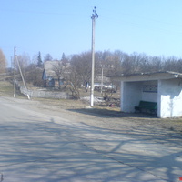 Автобусна зупинка в с.Попівка,центр села