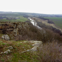 Река Кундрючья. На горизонте село Прохоровка. апрель 2012г.
