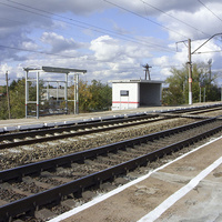 Железнодорожная остановочная площадка (1034 км. СКЖД) для электропоезда.