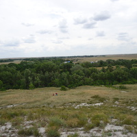 Вид на село Аликовка с меловой горы