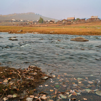 Село Средняя Кия. Река Кия
