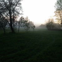 Вечерний туман в Пирютино!!!