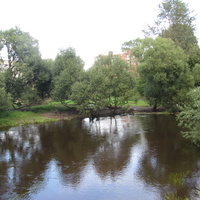 Парк  на берегу реки Ижоры