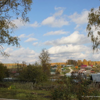 Троицко-Никольское. Вид со стороны церкви  Николая Чудотворца