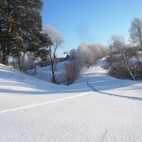 Лыжня за деревней