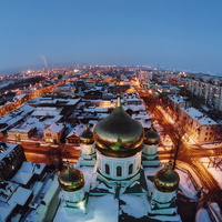 Ночной вид с колокольни Казанского кафедрального собора г.Сызрань