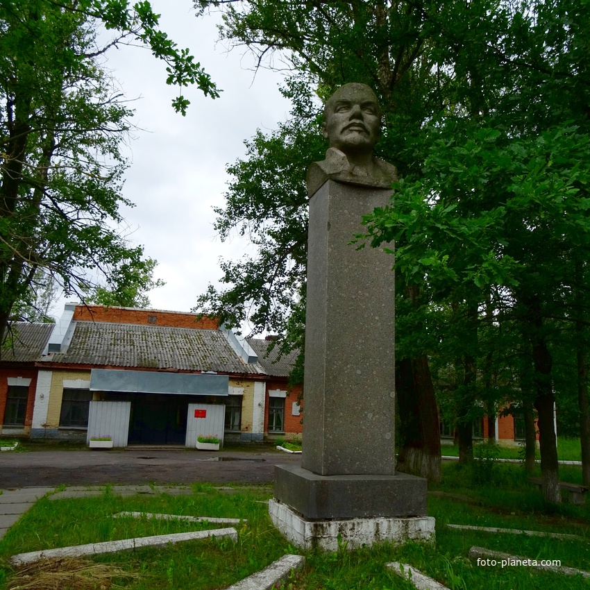 Бюст В.И Ленину перед иузеем